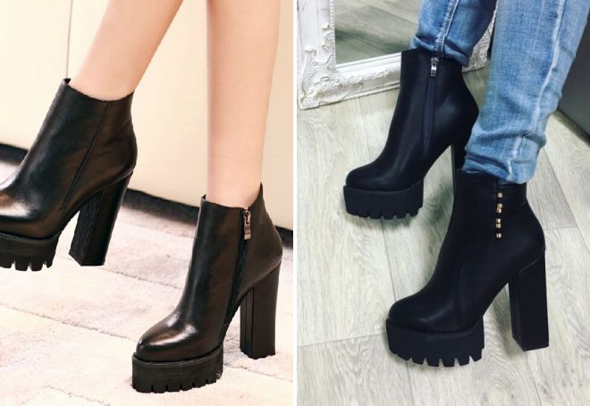ботильоны на высоком толстом каблуке ботильоны на высоком толстом каблуке