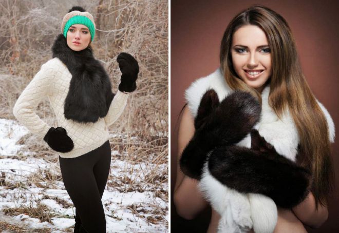 как носить норковые варежки как носить норковые варежки