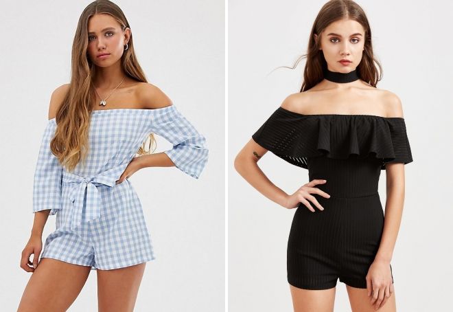 ромпер с открытыми плечами ромпер с открытыми плечами