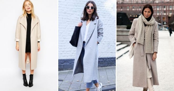 С чем носить длинное светлое пальто С чем носить длинное светлое пальто