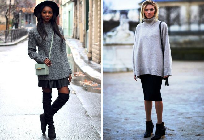 с чем носить длинный свитер с чем носить длинный свитер