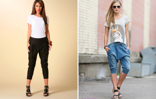 укороченные штаны с мотней укороченные штаны с мотней