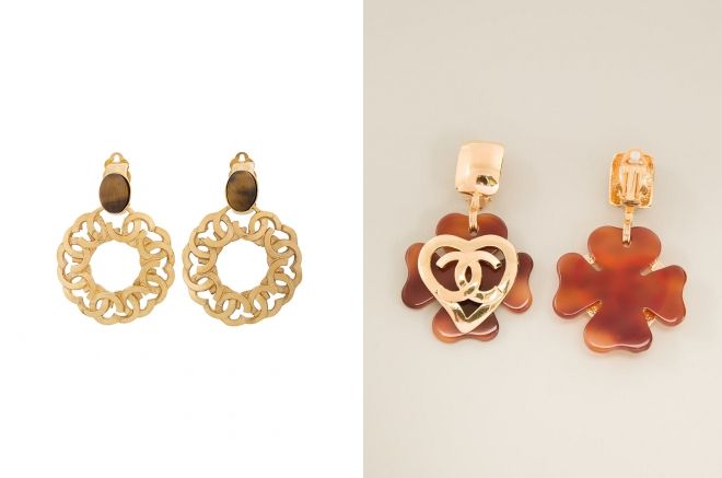 винтажные серьги шанель винтажные серьги шанель