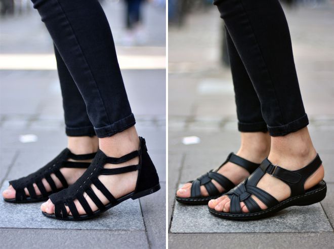 черные босоножки без каблука черные босоножки без каблука