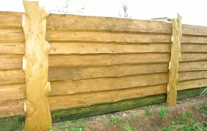 Как декорировать забор из горбыля ветки Как декорировать забор из горбыля ветки