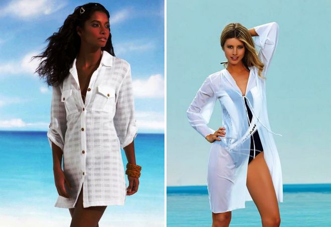 пляжная белая рубашка пляжная белая рубашка