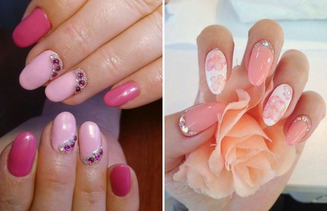 розовый маникюр на круглые ногти розовый маникюр на круглые ногти