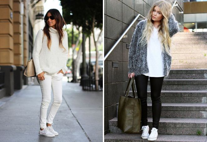 с чем носить белые конверсы с чем носить белые конверсы