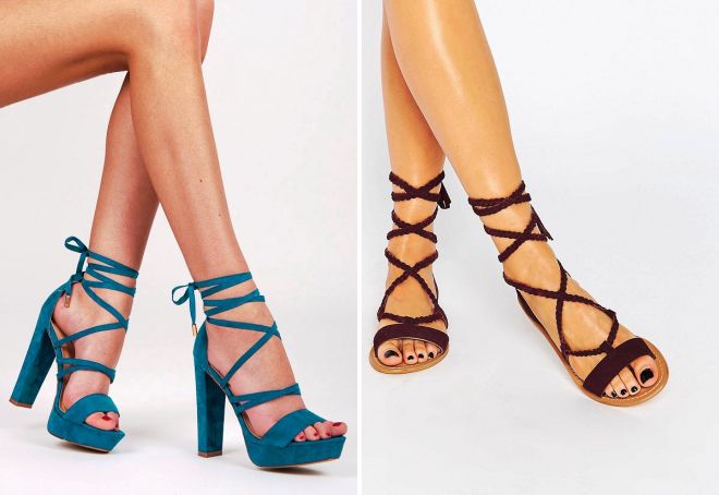 замшевые босоножки с завязками замшевые босоножки с завязками