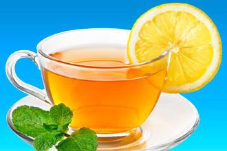Чай с лимоном и мятой Горячий чай с лимоном