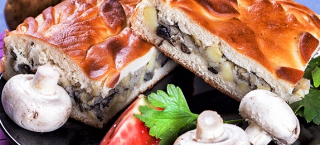 пирог с картошкой и грибами