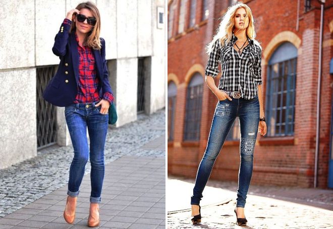 рубашка в клетку и пиджак