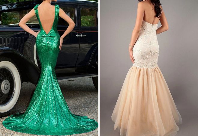 стильное платье с открытой спиной на выход